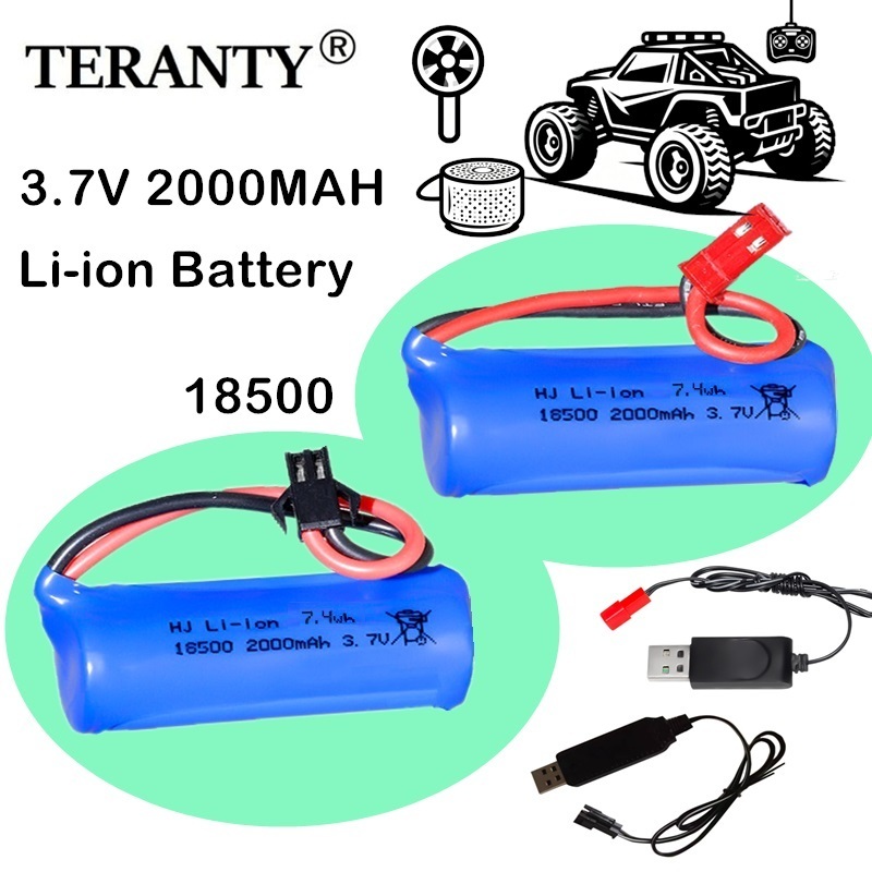 Lipo Battery Charger - 18500 Lithium-Ion Rechargeable Battery 3.7V 2000mAh