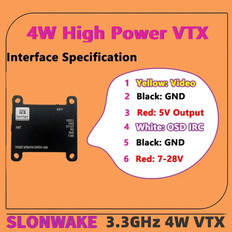 SLONWAKE FPV 3.3G 16CH 4000mW  - Drone Rc Control recension och pris