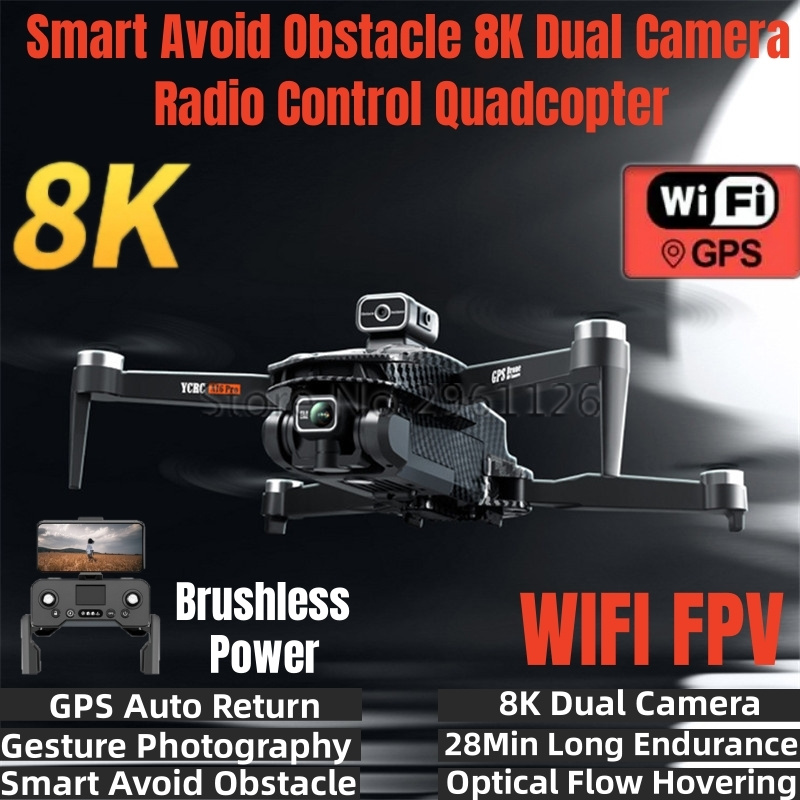 Smart Avoid Obstacle 8K Dual C - Drone Rc Fpv Manual recension och pris