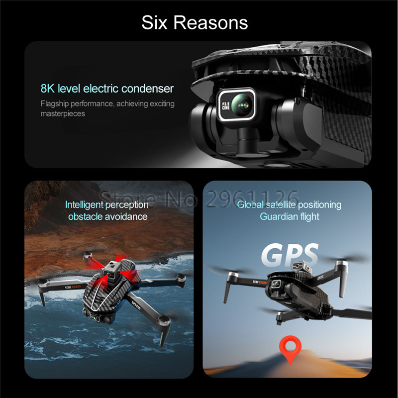 Smart Avoid Obstacle 8K Dual C - Drone Rc Fpv Manual recension och pris