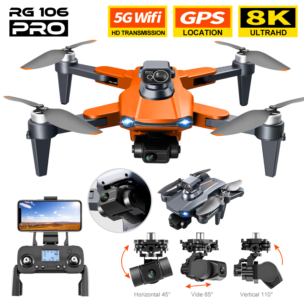 RG106 PRO Drone 8k Dual Camera - Drone Rc Fpv Manual recension och pris