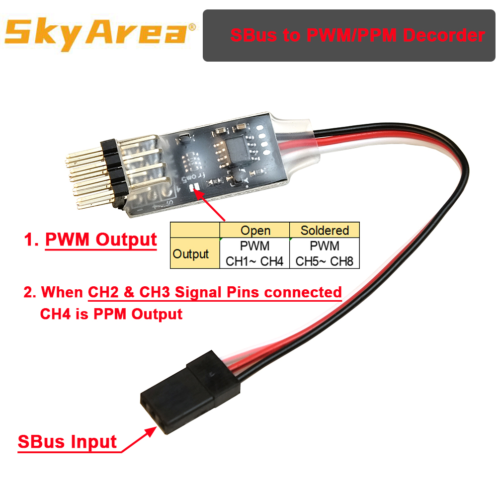 SkyArea SBUS PPM PWM Decorder  - Frsky Receiver Module recension och pris