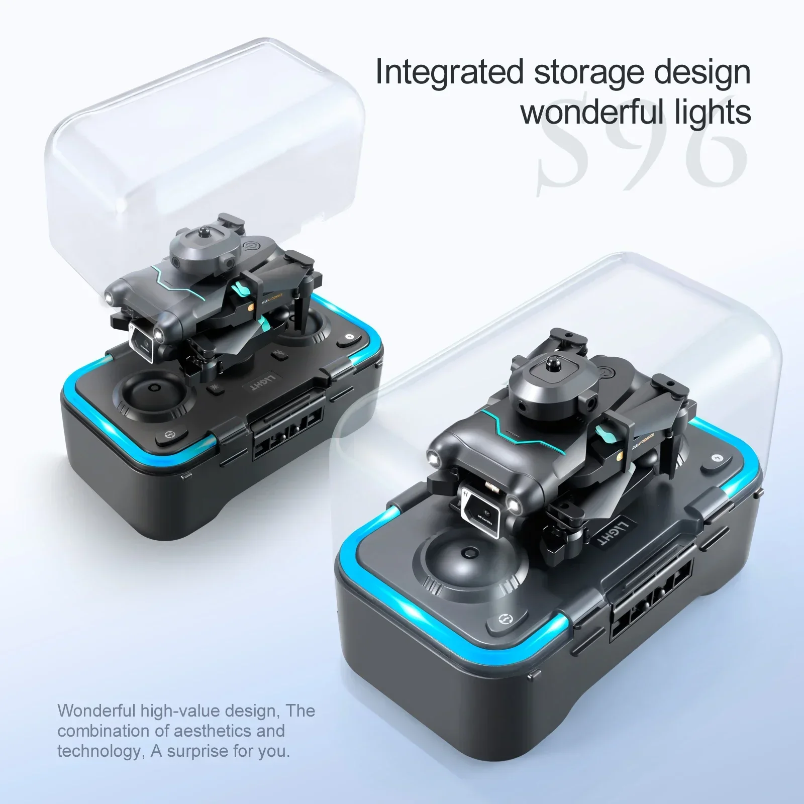 S96 WiFi FPV 4K HD Dual Camera - Drone Rc Fpv Manual recension och pris